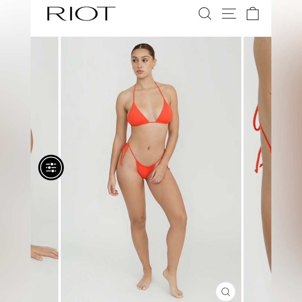 RIOT SWIM BIXI TOP MANGO SIZE MEDIUM NWT